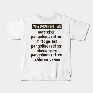 perfekter pangolin Tag Retten Respekt Fan Tiere Kids T-Shirt